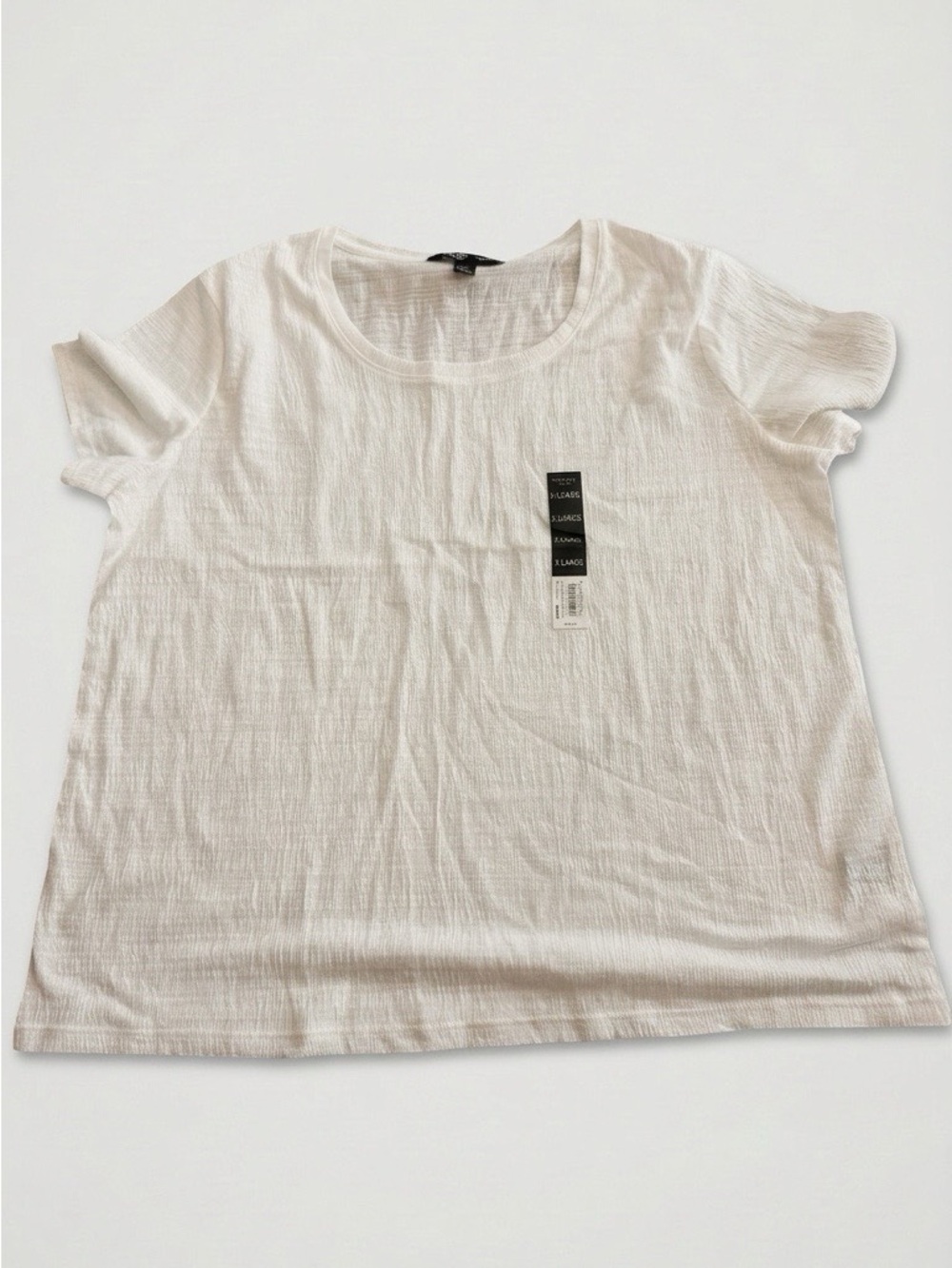 Simply Vera Vera Wang White Short Sleeve Scoop Neck Tee